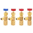 thumbnail image 3 of Refrigerant Charging Valve, Brass Low Loss HVAC Fittings, Control Ball Valve with Safety Adapter for R32, R22, R410 A/C Conditioner Manifold Maintenance Tools, 3 of 8