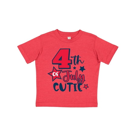 

Inktastic 4th of July Cutie with Stars Gift Toddler Boy or Toddler Girl T-Shirt