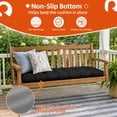 thumbnail image 2 of ROFIEJOX 4-Inch Tufted Patio Bench Cushion, 36" x 14", Non-Slip Outdoor Seat Pad for Porch Swing and Garden Furniture, Black, 2 of 7