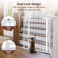 thumbnail image 2 of Pet Gate, DOMIPET 42'' Extra Tall Dog Gate, 29.5''-43'' Wide Pressure Mounted Pet Gate for Doorways & Stairs, White, 2 of 7