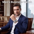 thumbnail image 2 of SKMEI Watches for Men Analog Quartz Chronograph Waterproof Wrist Watch Men's Fashion Business Stainless Steel Watches, 2 of 9