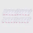 thumbnail image 4 of Hanes Girls' 20pk No Show Socks - White Size M, 4 of 5