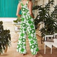 thumbnail image 4 of Saint Patrick's Day Overalls for Women Loose Fit Jumpsuit Plus Sizes Checkered Straight Leg Pants Stretch Bib Coveralls, 4 of 6