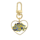 thumbnail image 1 of Hip hop rock and roll Bin caja Patron Llavero de metal en forma de corazón dorado, 1 of 3