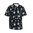 thumbnail image 2 of Fotbe Daisies Flowers Hawaiian Shirt for Men Unisex Summer Beach Casual Short Sleeve Cotton Linen Button Down Shirts-XX-Large, 2 of 9