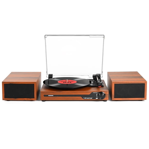 Tocadiscos de vinilo Udreamer Bluetooth 5.3 Vintage Marrón