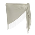 thumbnail image 5 of Breezora Women Lace Wrap Skirt with Tie Waist Scarf Belt Asymmetrical Layered Hem Flowy Boho Beach Style, 5 of 5