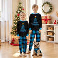 thumbnail image 4 of RUINIXCW Family Christmas Pajamas Matching Sets Xmas PJS Holiday Jammies for Whole Family Letters Long Sleeve Tops and Plaid Pants Family Christmas Outfits Sleepwear, 4 of 10