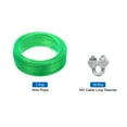 thumbnail image 3 of Uxcell 1/8 Green Vinyl Coated Wire Ropes 328ft Galvanized Steel with 10PCS M3 Loop Sleeves, 3 of 7