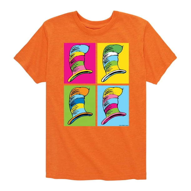 Dr. Seuss Cat In The Hat Color Block Hats Toddler And Youth Short