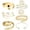 Gold, variant on 6 Pieces Arm Upper Arm Band Bracelet Bangle for Women Silver Gold Adjustable Armband Set