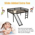 thumbnail image 4 of Bellemave Full Size Loft Bed with Slide, Solid Wood Full Bed Frame with Ladder for Kids, Low Loft Bed Space-Saving for Boys or Girls (Espresso), 4 of 7