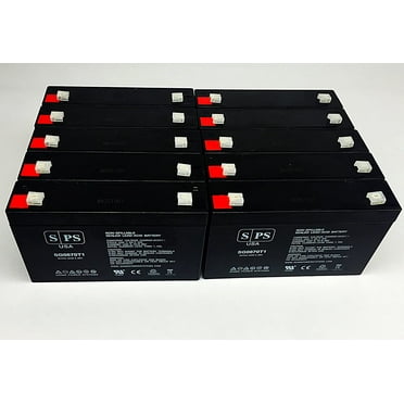 SPS Brand 6V 7 Ah Replacement Battery (SG0670T1) for CF-6V7 PE6V7.2F1 CA160 BSL0925 (10 Pack)