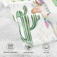 thumbnail image 3 of GZHJMY Llama Cactus Hand Towels for Bathroom 1OO% Washcloth 2 pcs Face Towel 16 x 28 inch, Absorbent Soft & Skin-Friendly, 3 of 6