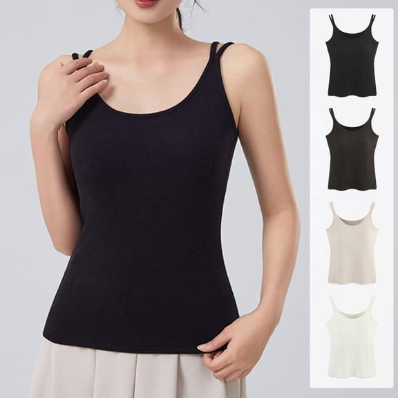 Women's Wirefree Padded Camisole with Adjustable Straps, Breathable Lightweight for Summer Sleepwear and Daily Lounge Wear
