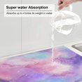 thumbnail image 5 of YFYANG Microfiber Dish Drying Mat for Kitchen, Reusable Pink Purple Watercolor Art Large Dish Mat, 18" x 24", 5 of 9