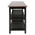 thumbnail image 2 of Casual Home Solid American Hardwood Kitchen Island with Drawer & Shelves, Walnut, 2 of 10