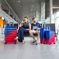 thumbnail image 4 of Ktaxon Valise 24 Pouces avec Roues Pivotantes Rigides, Valise Style TSA Enregistrée-Moyenne, Dégradé Bleu Rouge, 4 of 14