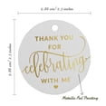 thumbnail image 6 of Inkdotpot 100 Pack Thank You For Celebrating With Me Birthday Favor Paper Tags Craft Real Gold Foil Hang Tags, 6 of 6