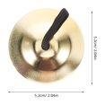 thumbnail image 2 of Raindrops 1 Pair Metal Finger Cymbals for Dancers and Musical Instruments in Gold, 2 of 6