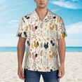 thumbnail image 2 of Fotbe Cartoon Chickens Hawaiian Shirt for Men Unisex Summer Beach Casual Short Sleeve Cotton Linen Button Down Shirts-XX-Large, 2 of 5