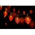 thumbnail image 4 of Luces de hadas de fresa roja (5*4*6 CM), cadena de luces de 3M y 20 LED con pilas, para decoración de dormitorio, balcón, carpa para fiesta de boda, 4 of 5