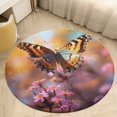 thumbnail image 3 of 5ft Wildflowers Butterfly Washable Circular Carpet And Anti Slip Carpet Are Suitable for Bedrooms, Bathrooms, Entrances, Children's Rooms, Offices, And University Dormitories, 3 of 5