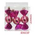 Yyuenw 3 pcs Christmas Glitter Hanging Candy Ornaments Colorful Xmas