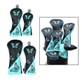 thumbnail image 6 of 4x Golf Club Head Cover Golf Shaft Protector Professional PU Leather Durable Golf Headcovers Golf Driver Head Covers for Hybrid Fairway Wood black, 6 of 10