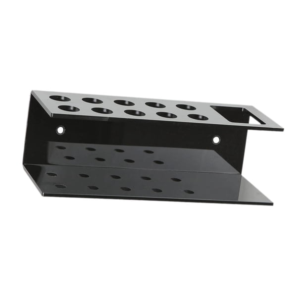 Organizador de marcadores de pared con 10 ranuras para montaje en pared, estante de almacenamiento, organizador de accesorios para salas de reuniones Negro