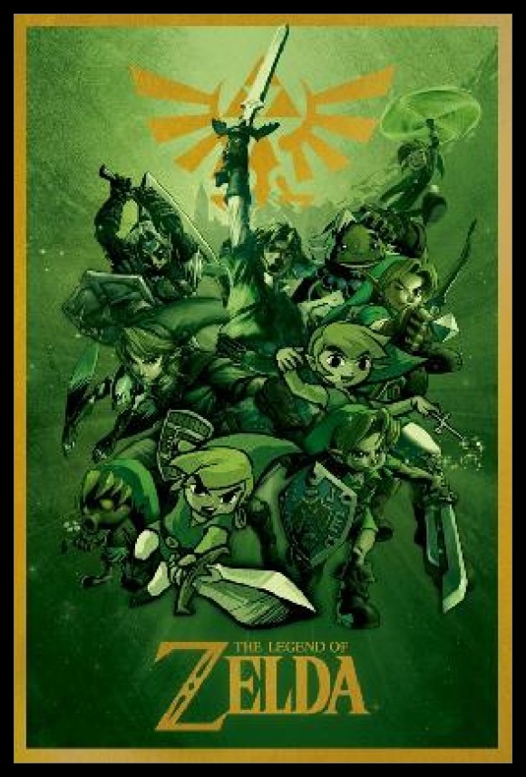 Zelda Links Laminated & Framed Poster (24 x 36)