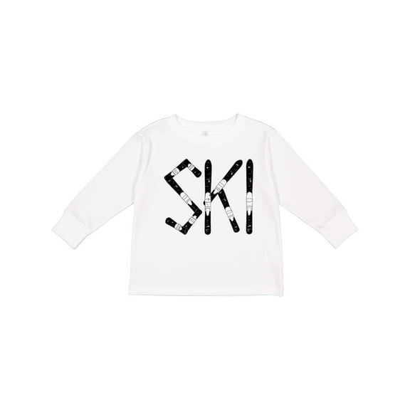 Inktastic Ski Rough Text Boys Long Sleeve Toddler T-Shirt