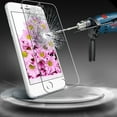 thumbnail image 3 of Compatible With iPhone 8 7 6S 6 - Black Leather Phone Case w Anti-Glare Tempered Glass Screen Protector Matte Anti-FingerPrint, 3 of 11