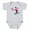 Heather Gray, variant on CafePress - Power Rangers Red Ranger Kicking - Cute Infant Bodysuit Baby Romper - Size Newborn - 24 Months