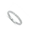 thumbnail image 4 of CHOOSE YOUR COLOR Wave Eternity Stackable White CZ Love Ring .925 Sterling Silver Band Female Size 4, 4 of 4