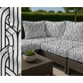 thumbnail image 7 of Outdoor Waterproof Taffeta Fabric By 10 Yard - Soimoi Geometric Print Black | UV Resistant | Ideal for Cushion Covers, Raincoats, Shower Curtains & More | 56" Width, 7 of 7