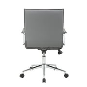 كرسي مكتب حديث مضلع الظهر قابل للتعديل مع أذرع باللون الرمادي من Boss Office Products