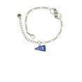 thumbnail image 2 of Delight Jewelry Acrylic 3/4" Royal Blue Cheer Megaphone Silver-tone Paw Infinity Link Chain Bracelet, 6"+2" Extender, 2 of 3