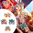 thumbnail image 1 of Xihbxyly Montura de Gafas de Carnaval, Diseño de Plástico Colorido, Ligera y Cómoda, Accesorio para Fiestas de Máscaras, Imprescindible para Eventos Festivos, Tamaño 21,5 X 14,5 X 14 Cm, Paquete de 1, 1 of 6