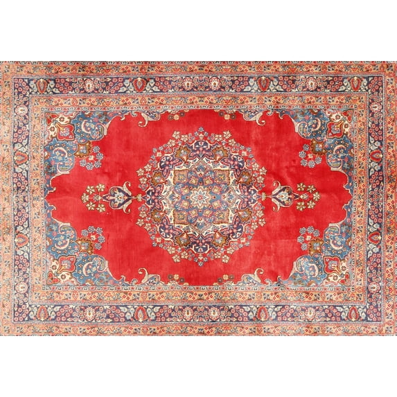 Ahgly Company Indoor Rectangle Traditional Light French Beige Brown Medallion Area Rugs, 4' x 6'