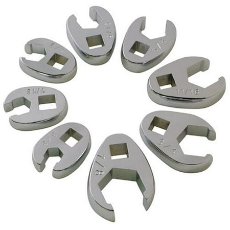 - 9708 8 Piece 3/8-Inch Drive Fractional Crowfoot Flare Nut Wrench Set, Plug 80Piece VGroove 12Inch 9710M Full Ratchet 14Inch 3359 Combination Drive.., By Sunex