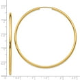 thumbnail image 3 of 14K Yellow Gold Earring Endless Women'S 52 mm Polished Round 2Mm Hoop Earrings, 3 of 3