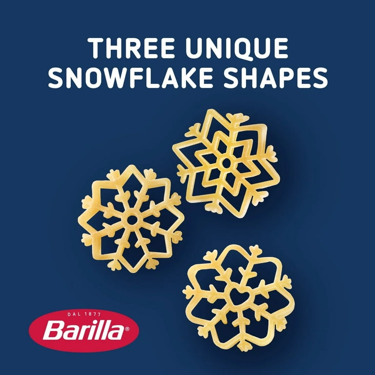 Barilla Snowfall Pasta, Non-GMO, Kosher, Holiday Snowflake Shapes