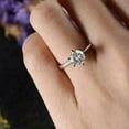 thumbnail image 3 of 1Ct Lab Created Diamond Round Cut Engagement Ring 14k White Gold Plated, 3 of 3