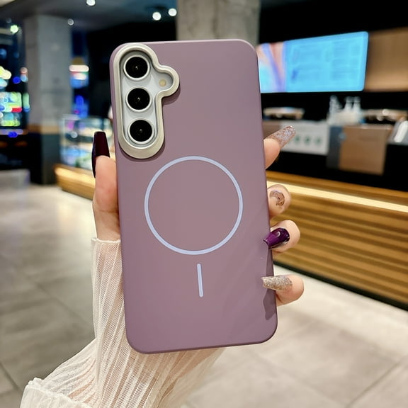 for Samsung Galaxy A17 5G Magnetic Case, Military Grade Protection, Rugged Case Compatible with Mag-Safe, Non-Yellowing, Shockproof Anti-Scratch Cover for Samsung Galaxy A17 5G, Purple