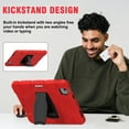 thumbnail image 3 of XYX Case for iPad Air 11 inch M2 2024 (6th Gen), Dual Layer Slim Heavy Shockproof Rugged Protective Cover Case with Kickstand (Red Black), 3 of 7