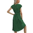 thumbnail image 3 of Seyurigaoka Summer Family Matching Dress, Mother and Daughter Short Sleeve Waist Tie Dots Print Dress, 3 of 9