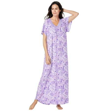 

Dreams & Co. Women s Plus Size Lace Knit Gown
