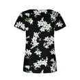 thumbnail image 4 of Blusa con estampado de manga corta y cuello cuadrado informal cómoda a la moda para mujer OAVQHLG3B Store  lin121212, 4 of 4