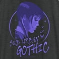 thumbnail image 2 of Women's Wednesday Sub-Urban Gothic Racerback Tank Top Black Heather X Small, 2 of 4